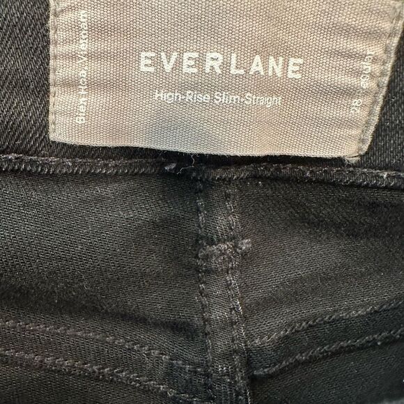 Everlane slim straight cigarette jeans straight black - Picture 5 of 6